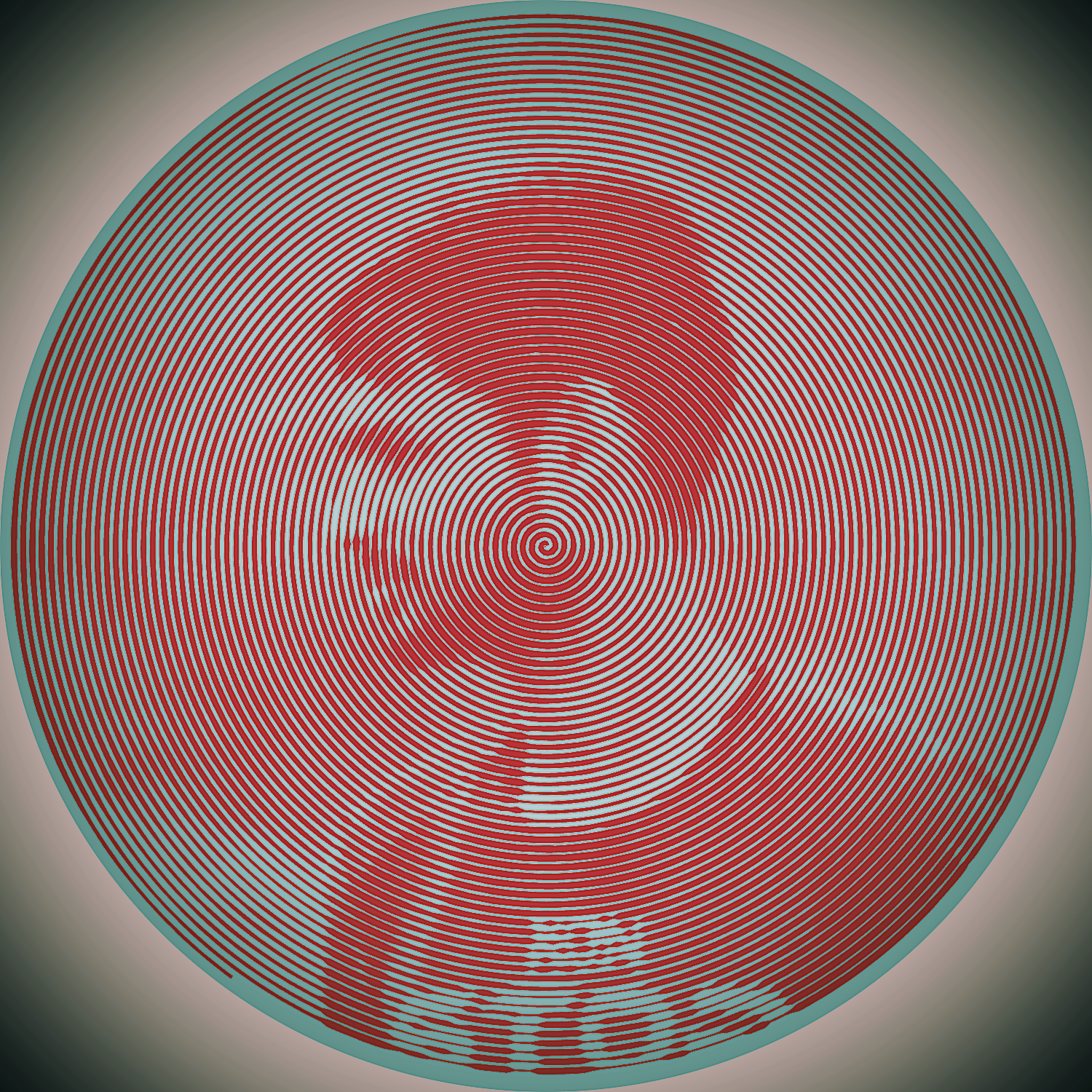 Red Profile in Concentric Light