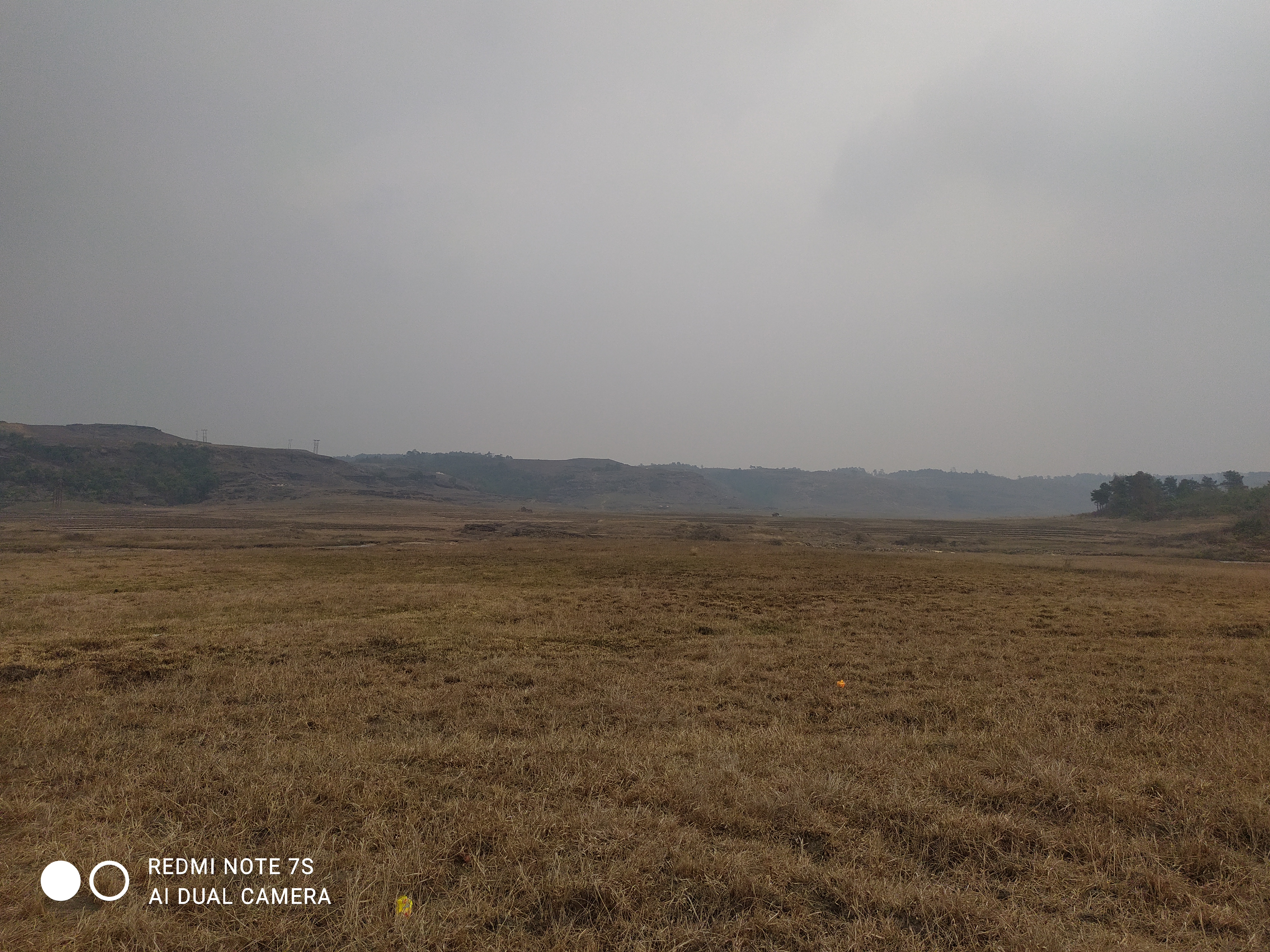 Dry Plain Under Grey Sky